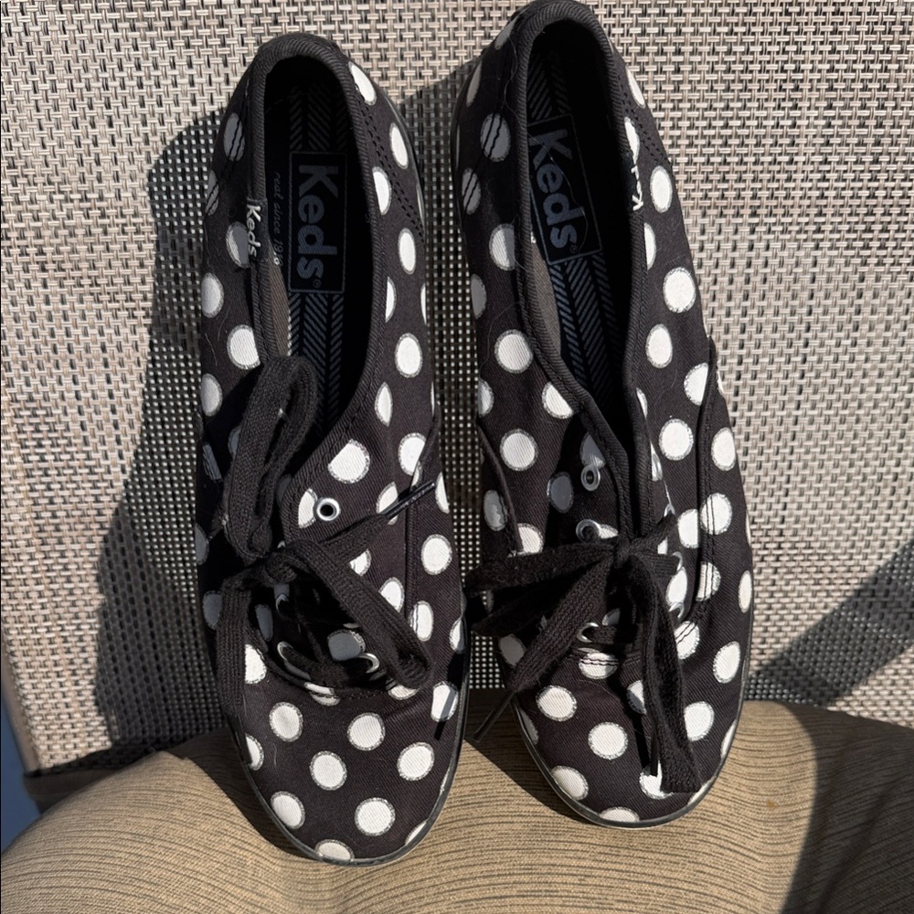 Keds Black and White Polka Dot Sneakers